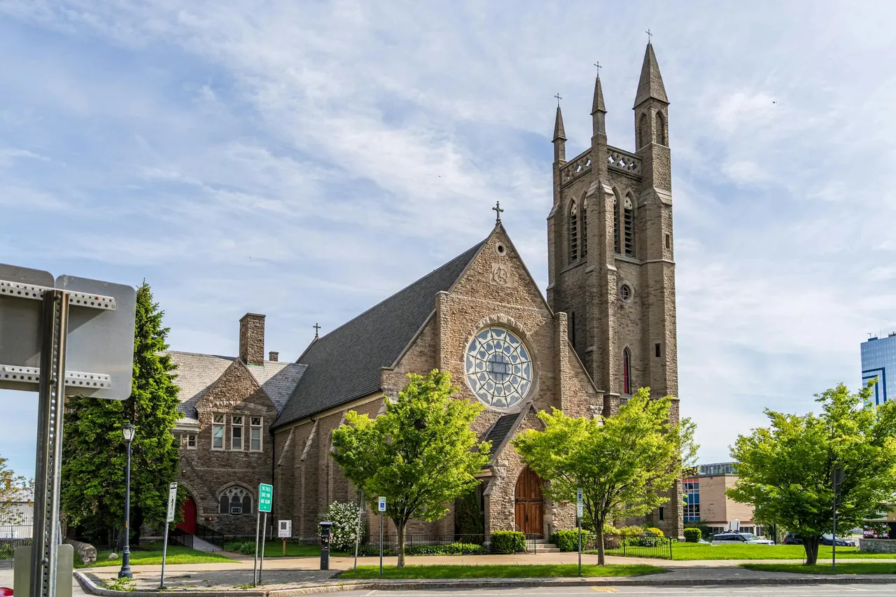 Church building backdrop